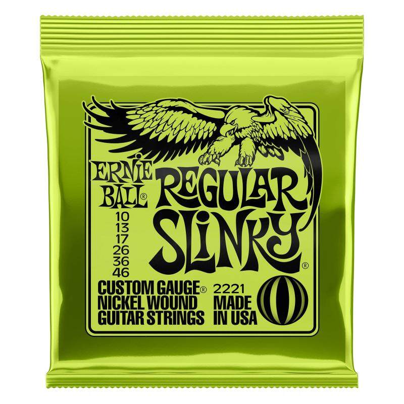 Ernie Ball 10/46 2221 Regular Slinky Nickel Wound Electric Guitar Strings Malaysia