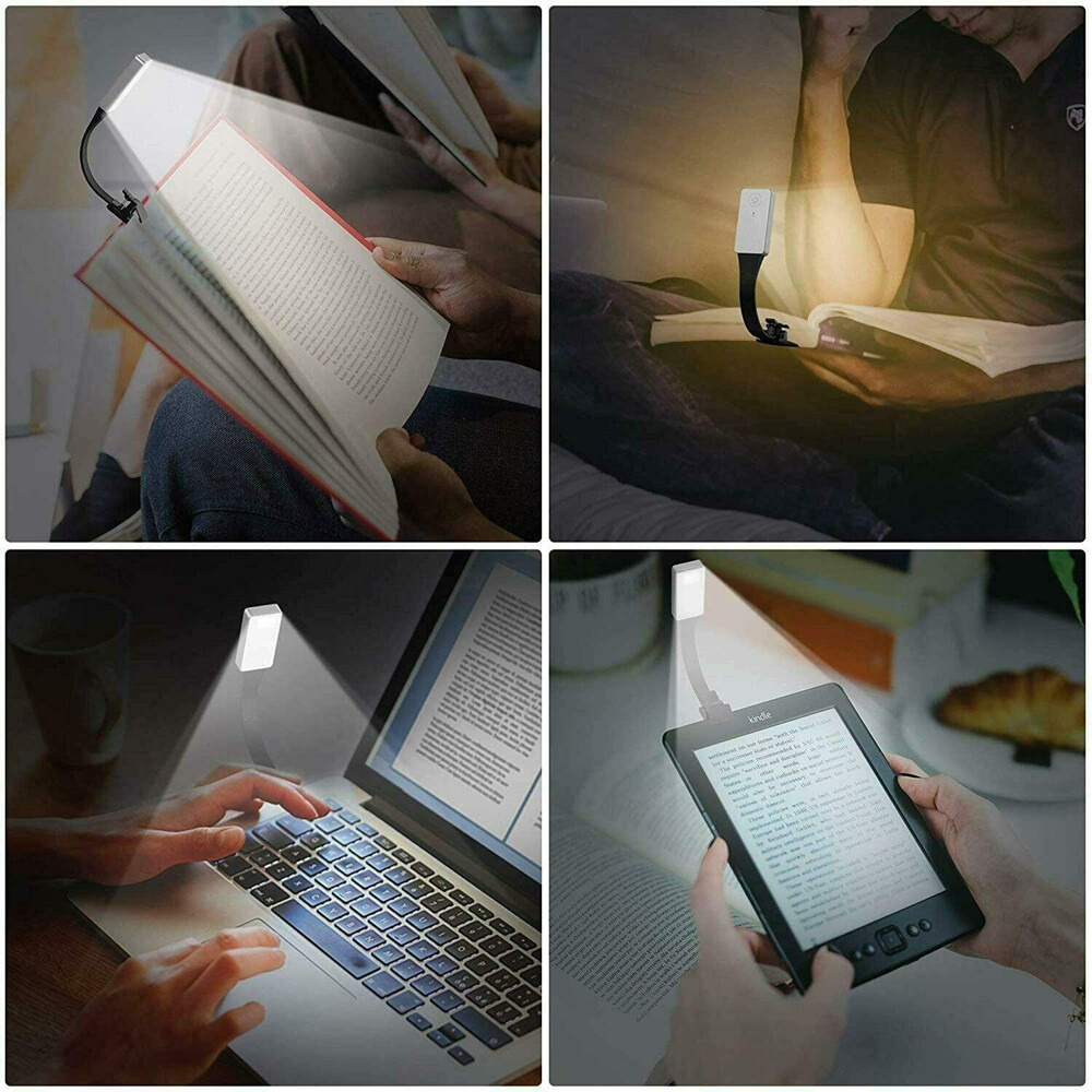 Đèn Đọc Sách Kẹp Sạc USB Đèn Đọc Sách LED Linh Hoạt Cho Người Đọc Kindle