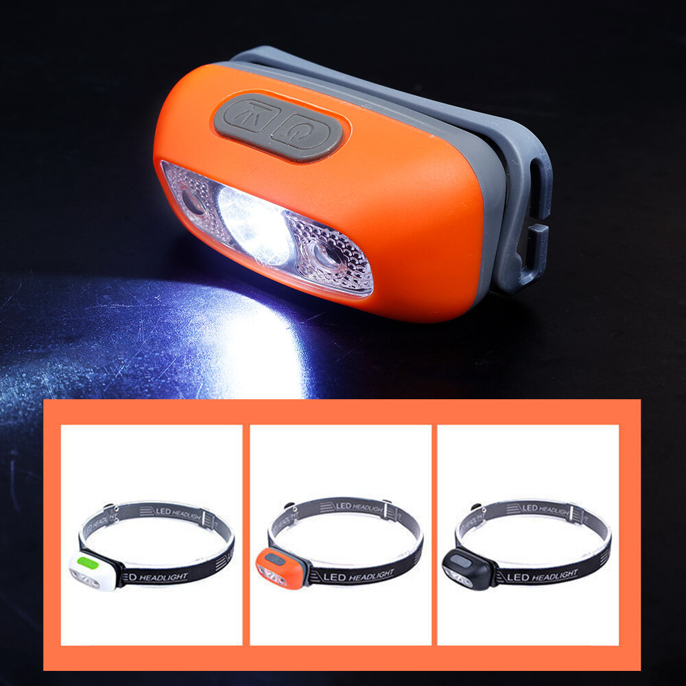 Mini Rechargeable LED Headlight Body Motion Sensor Headlight Camping Flashlight Head Light Torch Lamp USB