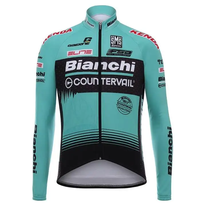 bianchi long sleeve cycling jersey