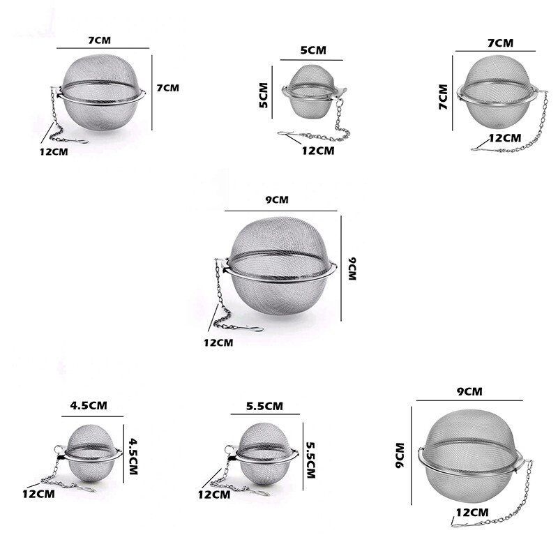 Tea Filter Stainless Steel Reusable Multifunction Mesh Herbal Ball Tea Spice Strainer Infuser Tools Kitchen Supplies