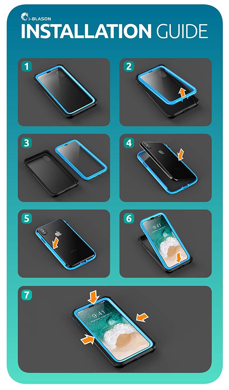 Cho Iphone XS Max Ốp Lưng I-Blason Toàn Thân Chắc Chắn Chống Sốc Trong Suốt Ốp Lưng có Nắp Đậy Bảo Vệ Màn Hình