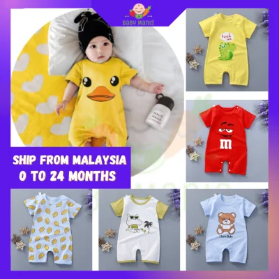 BABY MANIS 0 - 2Y Baju Bayi Rompers Clothing Cartoon Jumpsuits Newborn Infant Baju Kartun Comel Boy Girl Clothes Kids