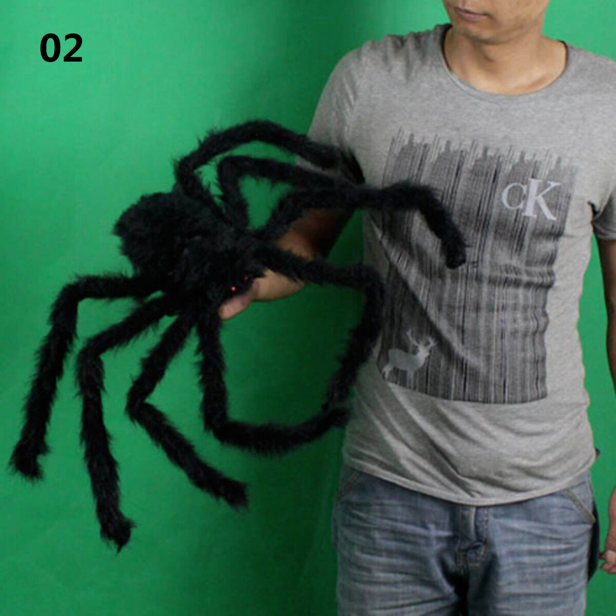 1PC Artificial Plush Big Spider Halloween Decoration Props Haunted House Bar Party Home Decor Kids Tricky Toy Spider 30cm 50cm 75cm