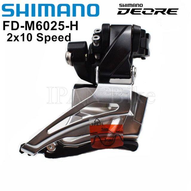 Shimano deore m6000 bike derailleur fd m6025 bicycle front derailleur 2x10 speed 10s 2v mtb bike part fd-m6025