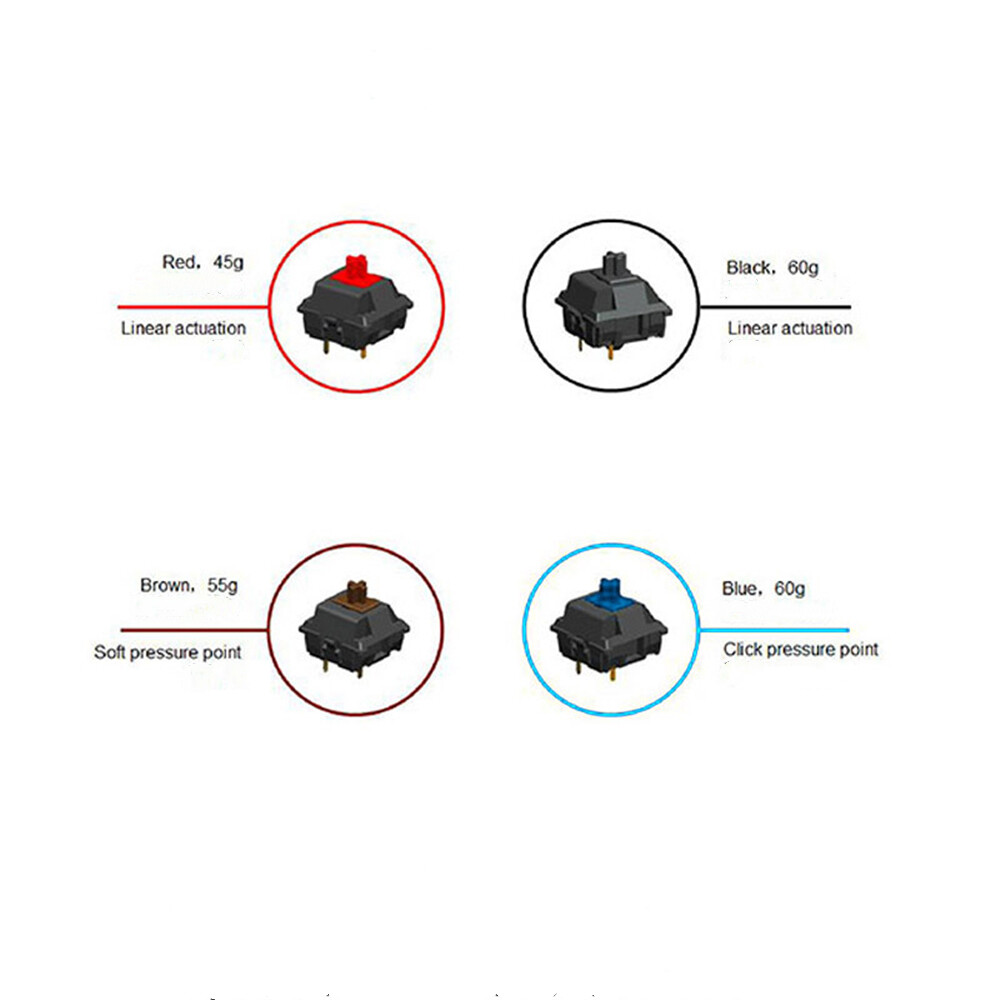100 Cái Công Tắc Thay Thế Bàn Phím Cơ 3 Chân, Dành Cho Gateron Cherry MX