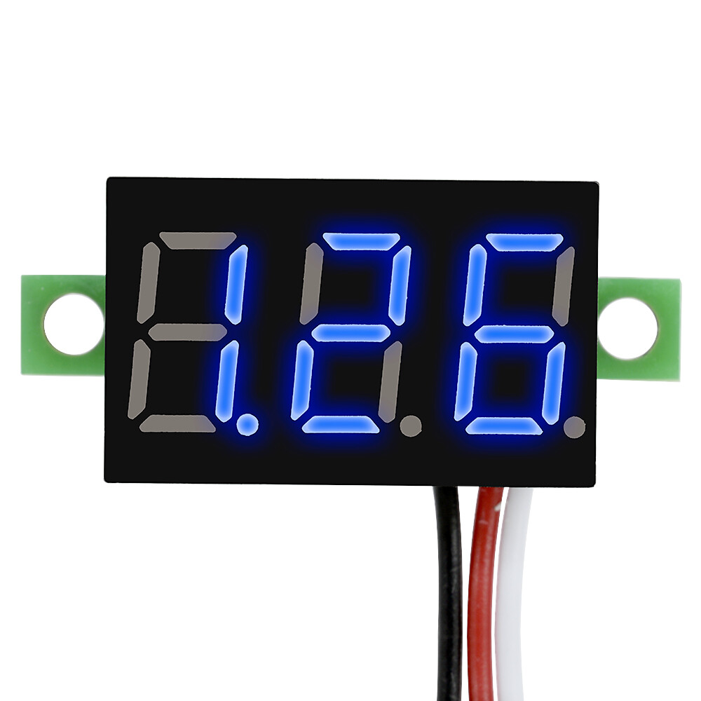 Original Aideepen  DC 0-30V 3 Wires 0.36 inch LED Panel Voltage Meter 3Digit Display Voltmeter