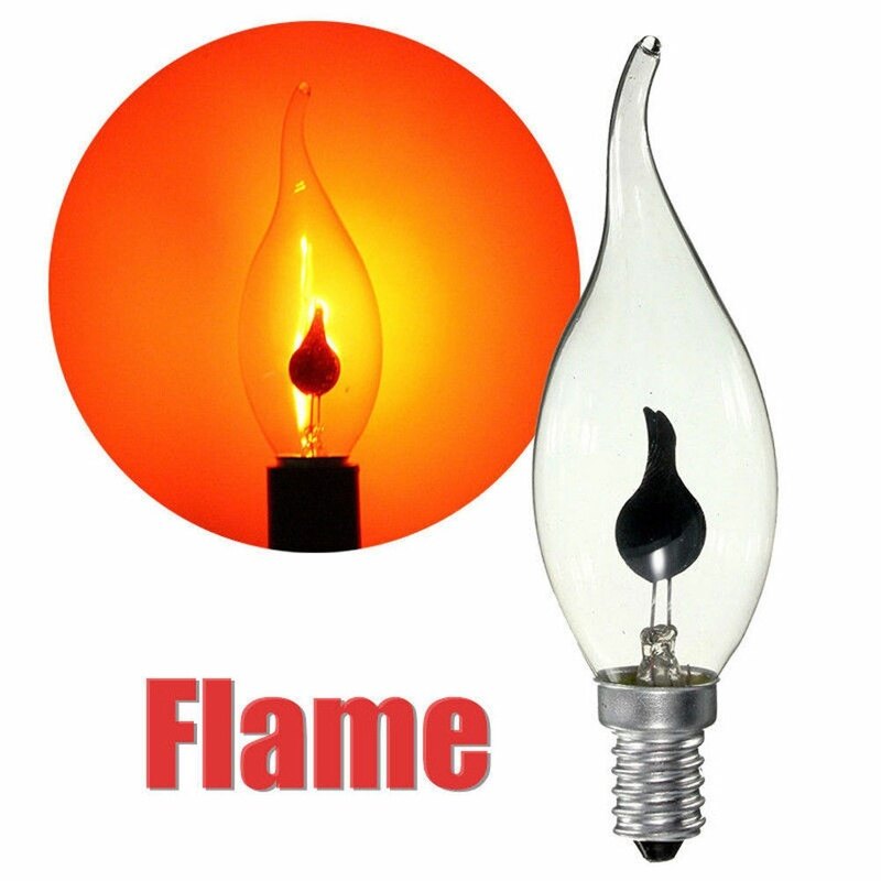 [Pandhy's] E27 E14 nến ngọn lửa Retro bóng đèn sợi đốt Edison Bóng đèn Đèn chùm màu Đỏ 220V