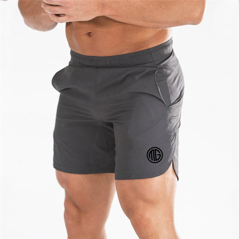 Summer Mens Fitness Shorts Fashion Casual Gyms Bodybuilding Workout Male Calf-Length Short Pants Sweatpants Sportswear