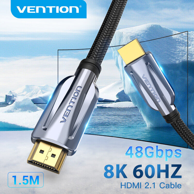 Vention HDMI 2.1 Cable 4K/120Hz 2K/144Hz 3D High Speed 48Gbps HDMI Cable for PS4 Splitter Switch Box Extender Audio Video 8K HDMI Cable