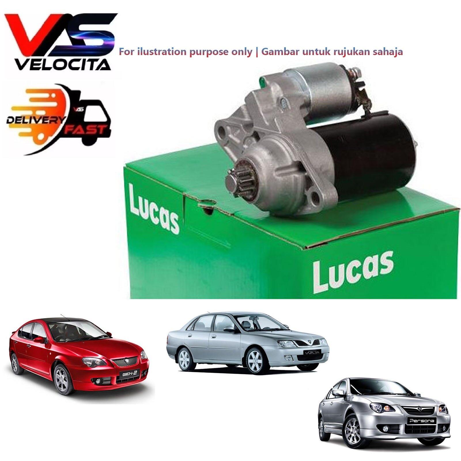 LUCAS STARTER ASSY PROTON WAJA MMC GEN2 PERSONA Lazada