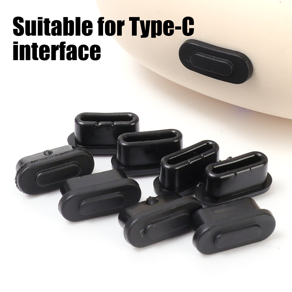 10 cái loại USB cổng sạc nút cắm chống bụi USB Silicon loại USB C khớp nối dây cáp bảo vệ cho Samsung Huawei điện thoại Xiaomi bụi