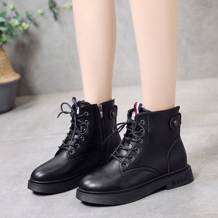 Ladies Martin Boots Winter 2021 New British Style Short Boots Children Korean Fashion Cotton Shoes