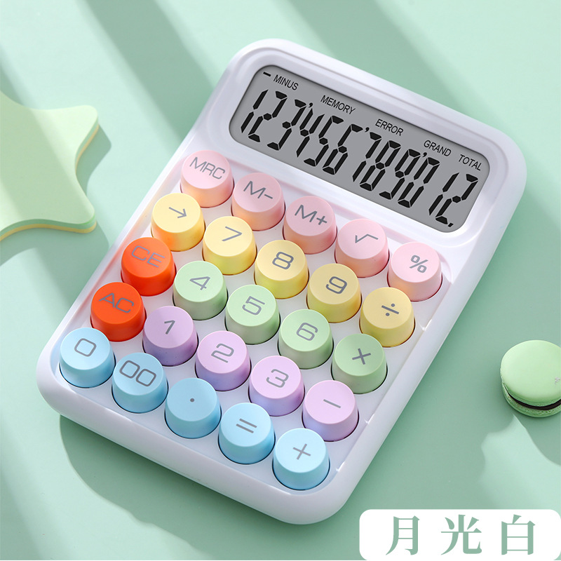 Calculator, Basic Standard Calculator, 12 Digit Desktop Calculator with Large LCD Display and Sensitive Button for Office, School, Home & Business Use