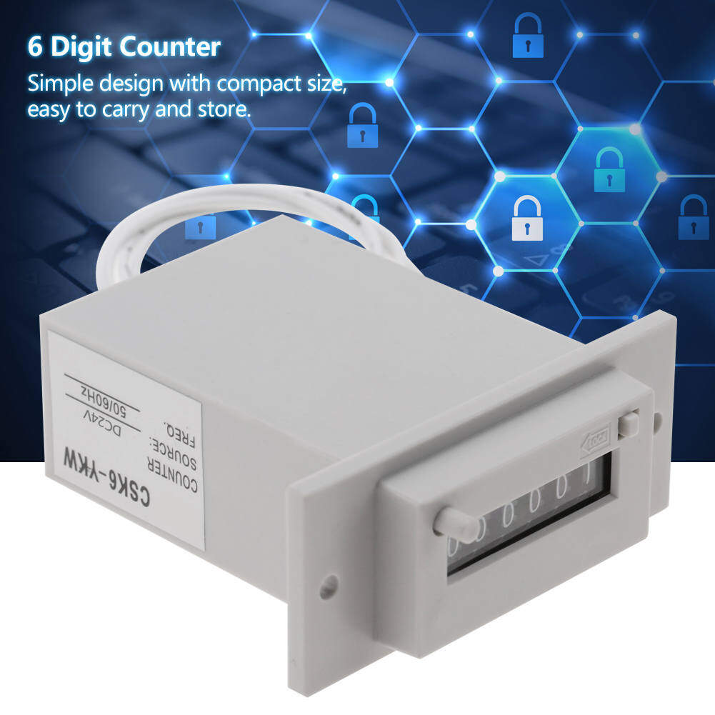 CSK6-YKW 6 Digit Electromagnetic 6 Digit Counter Pulse Counter AC110V / AC220V / DC24V
