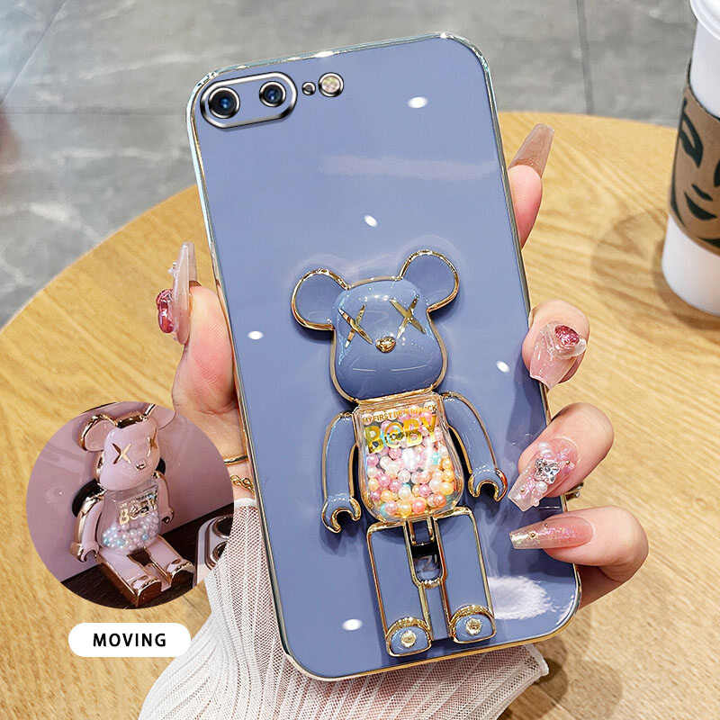 Ybd 3d candy bear bracket phone case for iphone 6 6s plus 7 plus 8 plus se2020 iphone x xs max xr high end soft silicone material