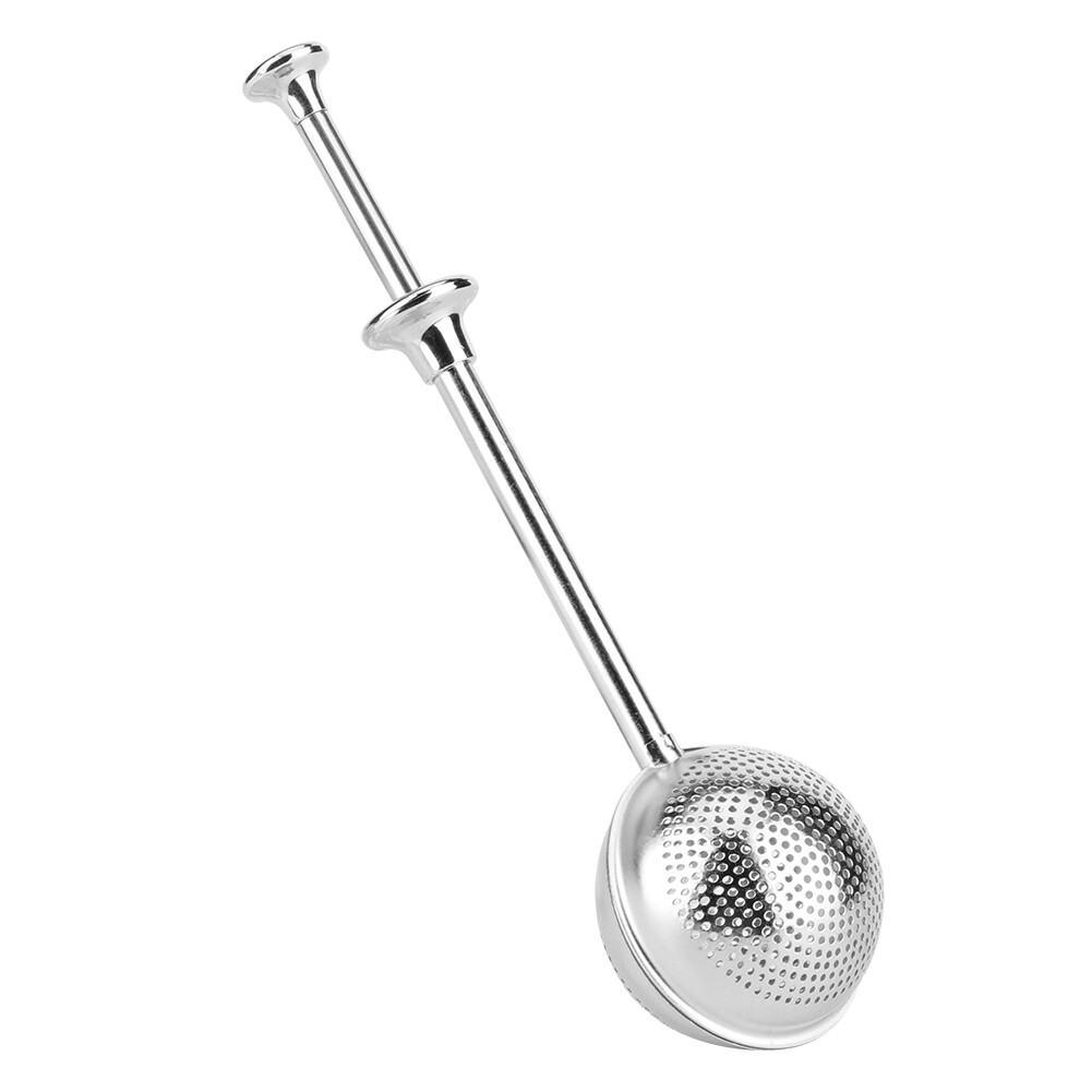 Stainless Steel Round Shape Retractable Tea Ball Infuser Filter Strainer Tea
