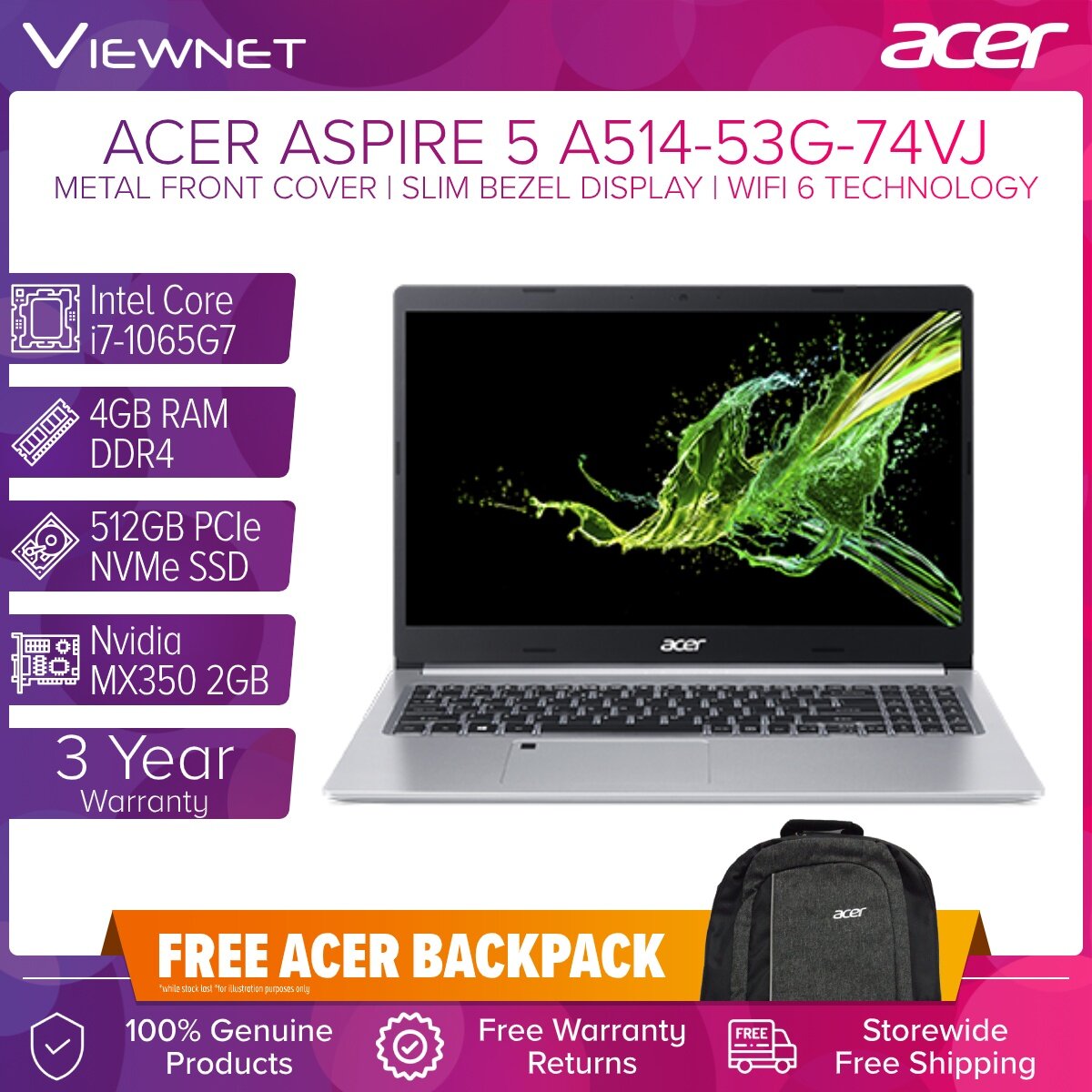 Acer Aspire 5 A514-53G Price In Malaysia & Specs - RM3399 | TechNave