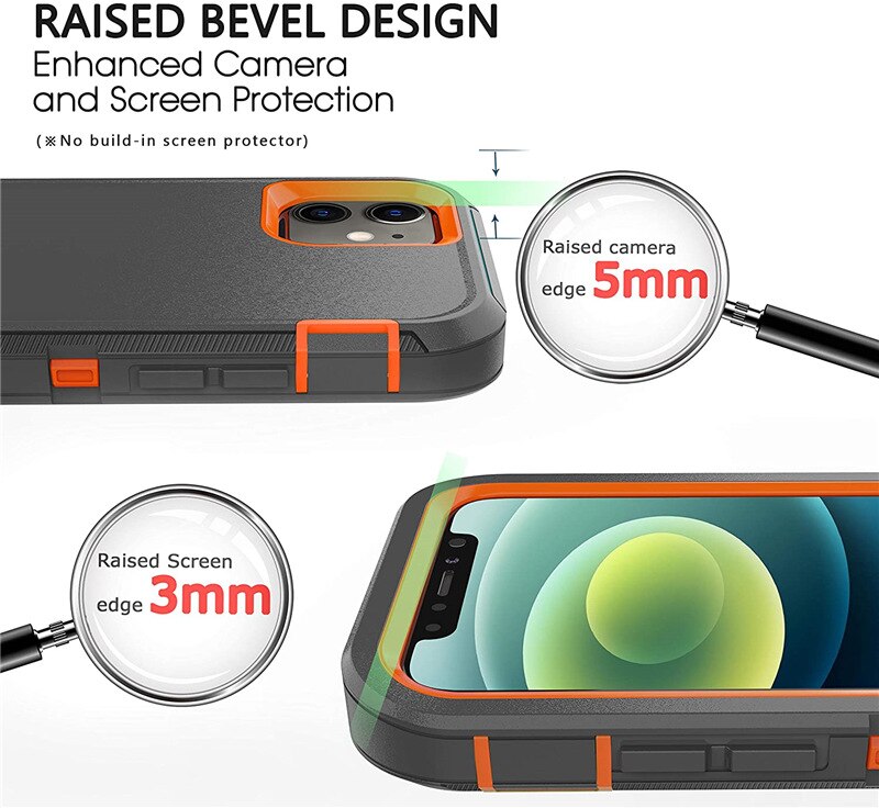 Defender Case for iPhone 14pro max 12 11 13 Pro Max Mini Hybrid Heavy Shockproof Case For iPhone X XS Max XR 6 6S 7 8 Plus SE2 Cover Shell