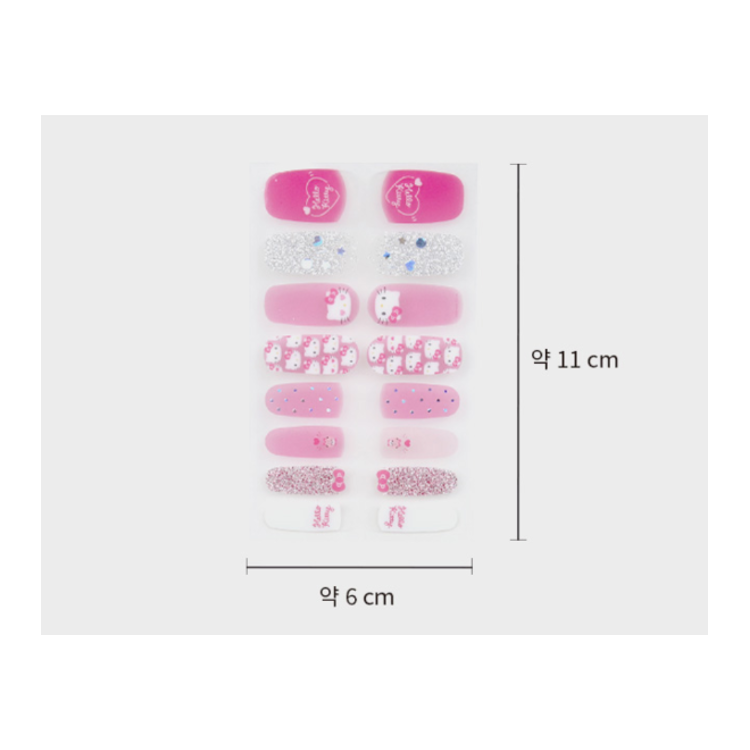 [Daiso] Hello Kitty/dải móng gel My Melody 16P