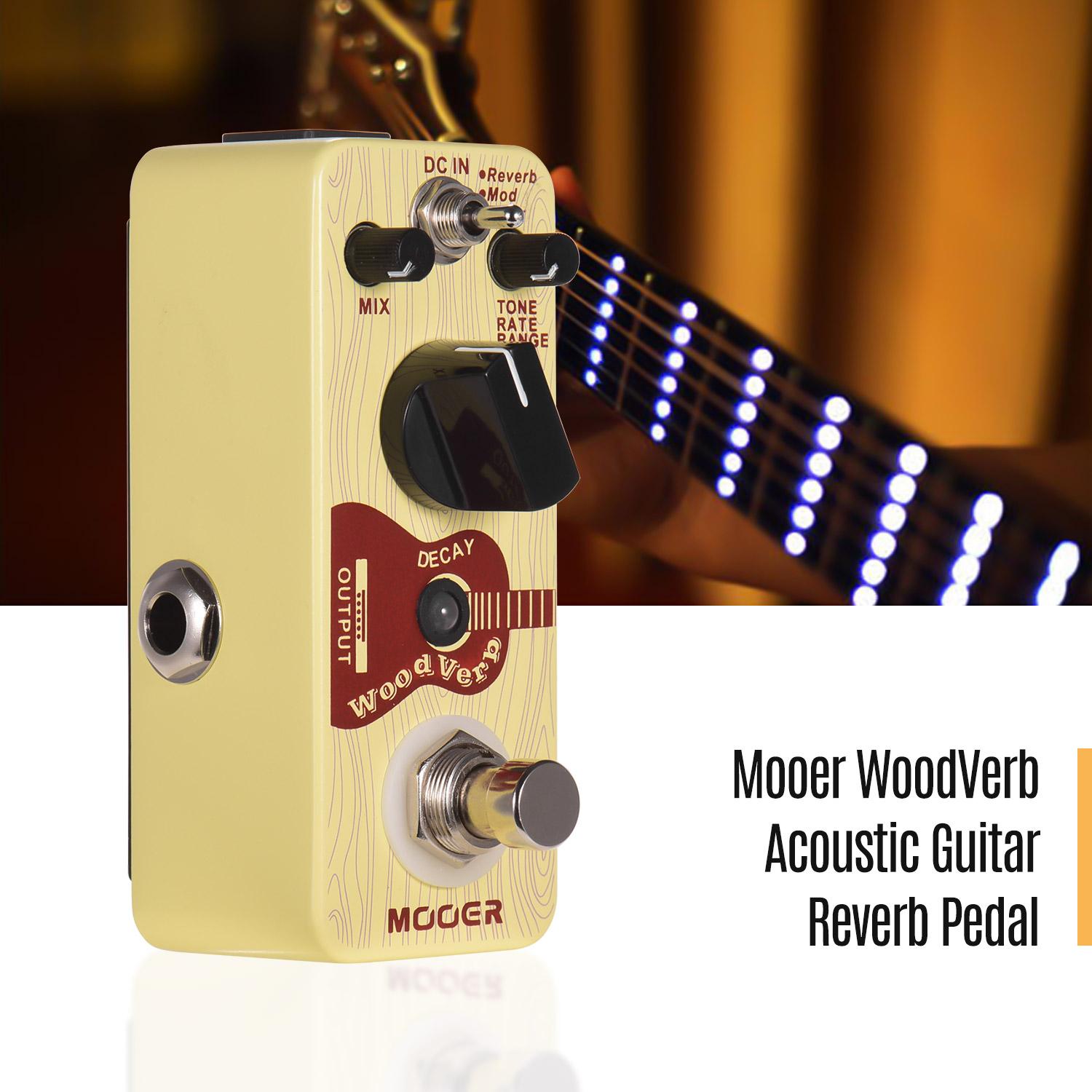 Mooer WoodVerb กีตาร์อะคูสติก Reverb Pedal Digital Reverb Pedal Reverb ...