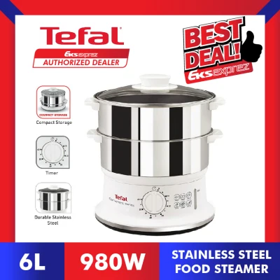 Tefal Steamer VC1451 Convenient Stainless Steel Food Steamer