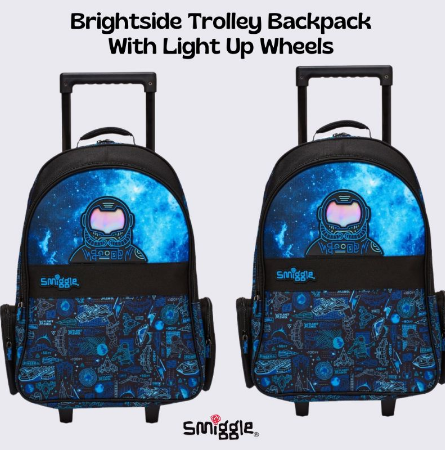 Smiggle Backpack Cute Girl Boy Trolley Backpack