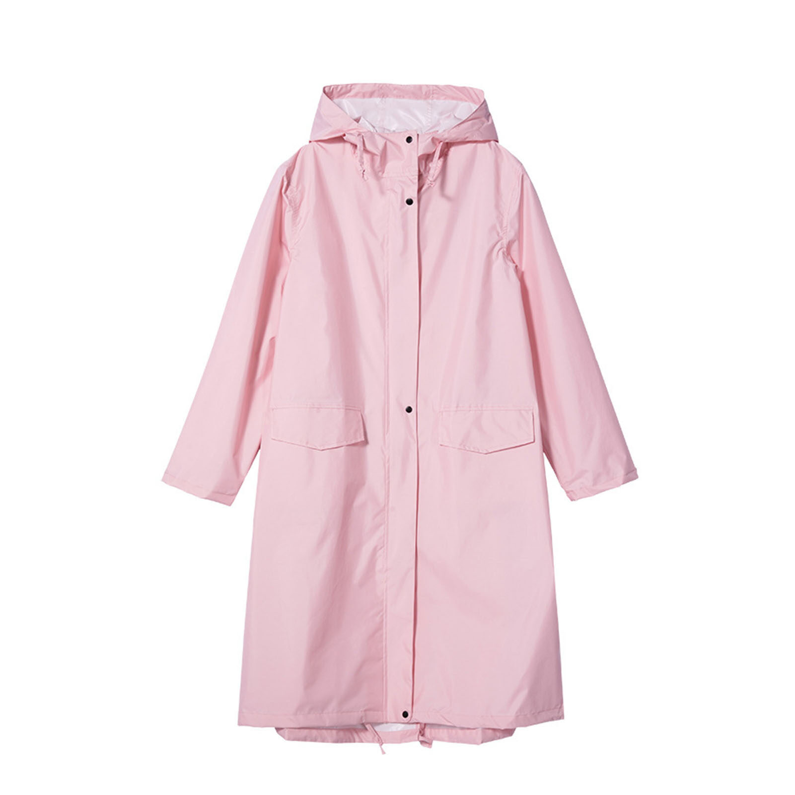 Benferry Solid Color Raincoat Waterproof 210D Polyester Cloth Unisex Rain Jacket for Outdoor