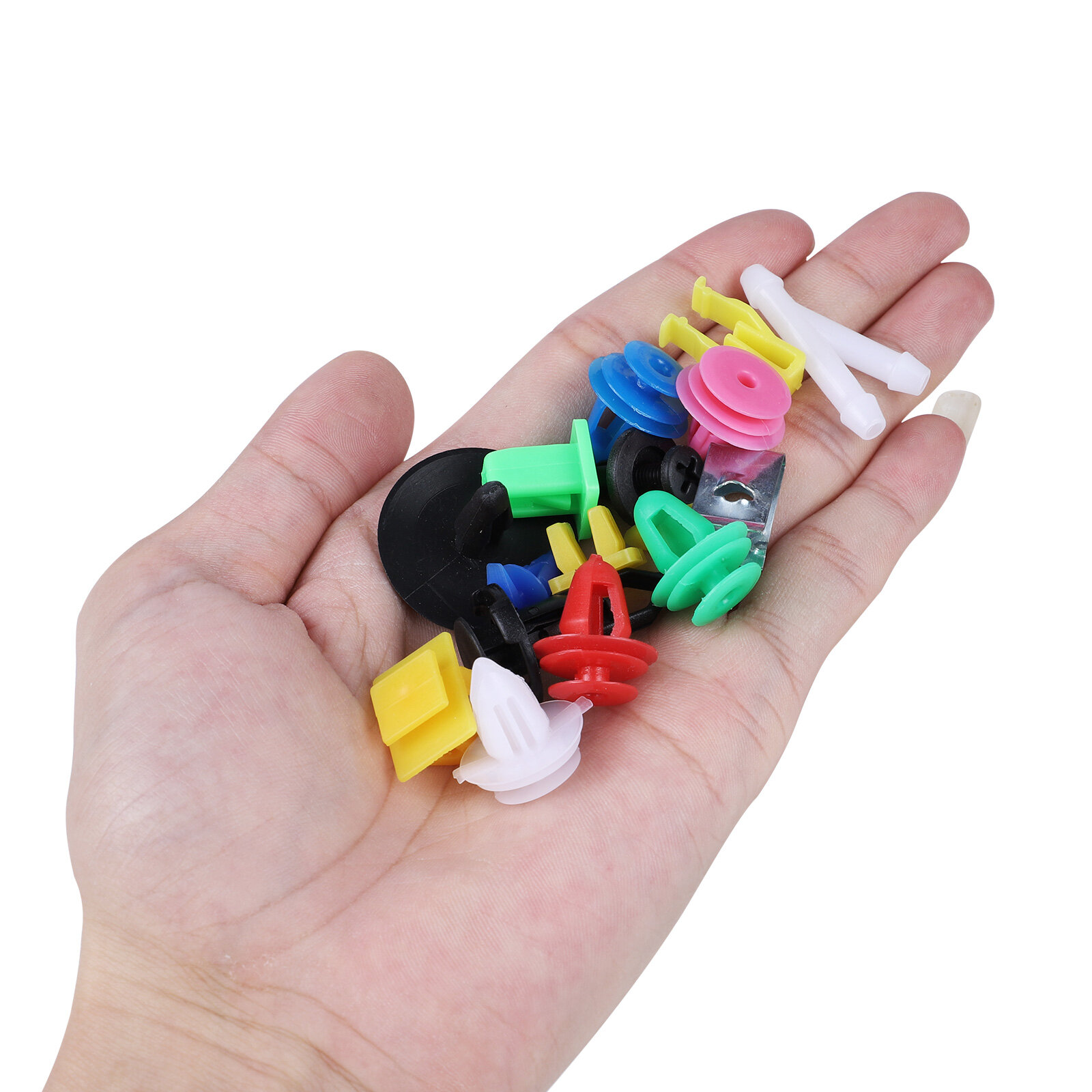 100 Cái/bộ Tấm Chắn Bùn Xe Hơi Chốt Đẩy Đinh Tán Cố Định Chốt Hãm Ô Tô Bằng Nhựa Các Loại Kit