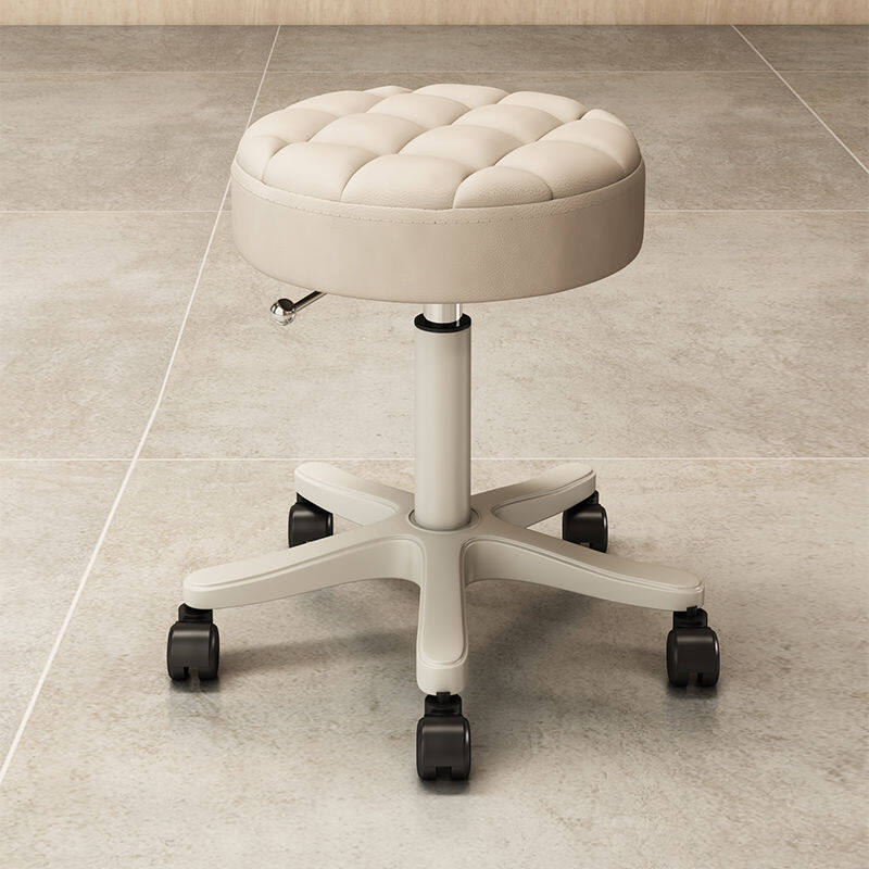 MSQ Round chair , stainless steel edge, can adjust the shock, can rotate 360 degrees, bar stool office chair chair used in beauty salon can adjust the level chair office chair Beauty chair, lift chair, salon chair