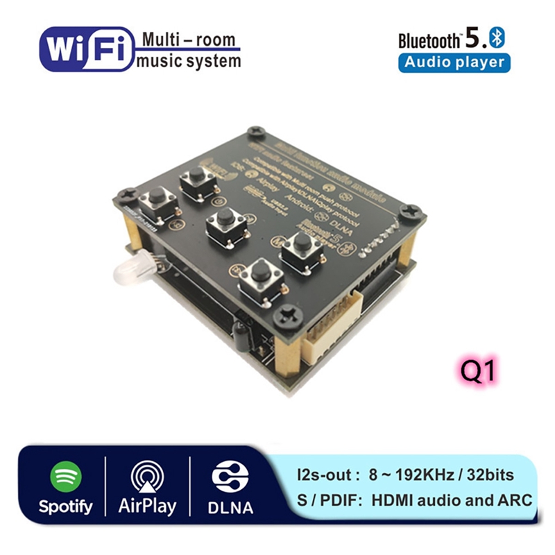 2 in 1 WiFi Bluetooth Hifi Bluetooth 5.0 Audio Receiver Board Module ...