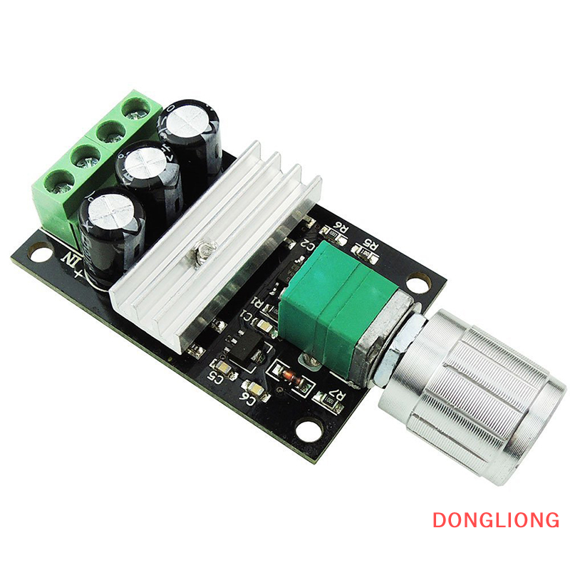 DONGLIONG PWM DC Motor Speed Controller 6V 12V 24V 28V 3A Speed Regulator Switch
