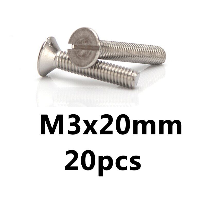 M3 m4 m5 304 stainless steel slotted countersunk flat head machine screws bolts length 5mm-30mm diy tool