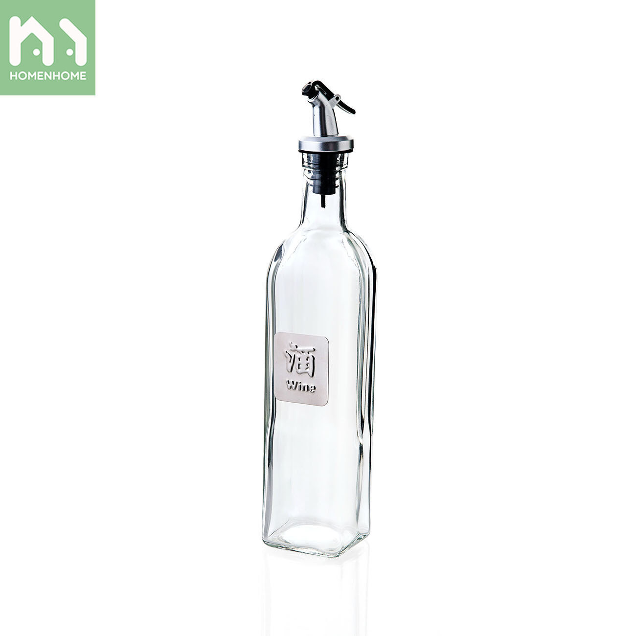 Homenhome bộ lọ gia vị thủy tinh đa năng 500ml cho nhà bếp, lọ đựng dầu gia vị