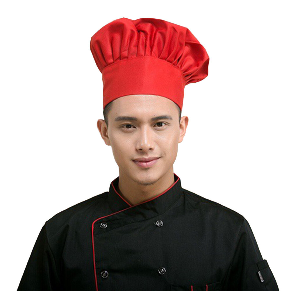 Freedun® Professional Stretchy Adjustable Men Cap Kitchen Cook Baker Catering Chef Hat