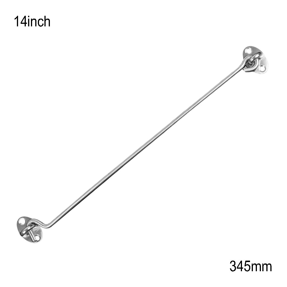 1Pc Stainless Steel Windproof Cabin Door Gate Window Hook Eye Latch Lock Catch