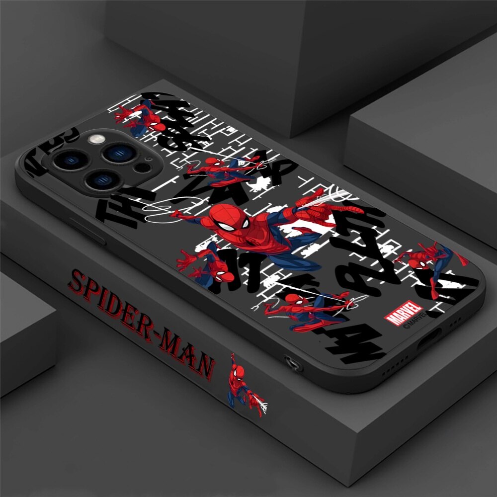 Case for iphone 14 pro max 14 plus iphone 13 pro max iphone 11 pro max iphone 12 pro max iphone xr xs max iphone 6s plus 7 8 plus se 2020 marvel spider-man soft silicone phone case cover