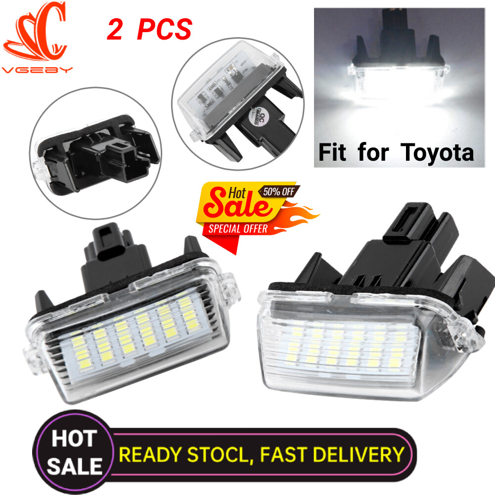 【Ready Stock】2pcs 18 LED Beads License Plate LED Light Lamp Fit for Toyota