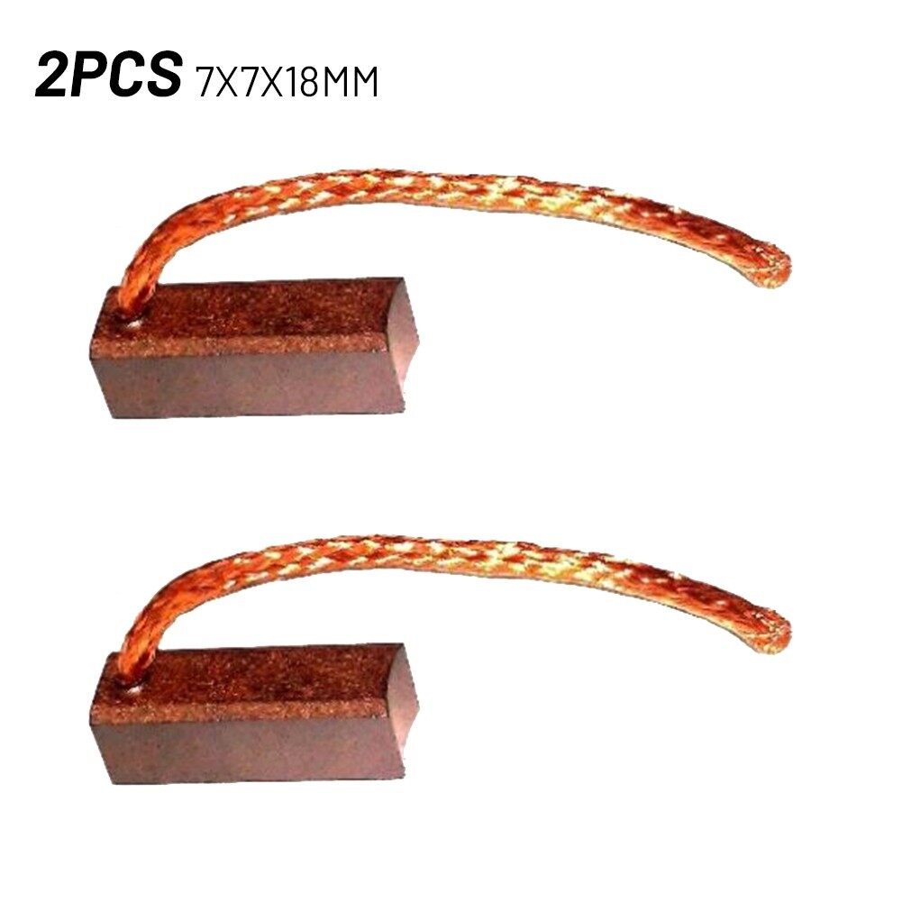 2x Carbon Brush 7x7x18mm Carbon Brushes Durable Part Replacement Set 2 Pcs