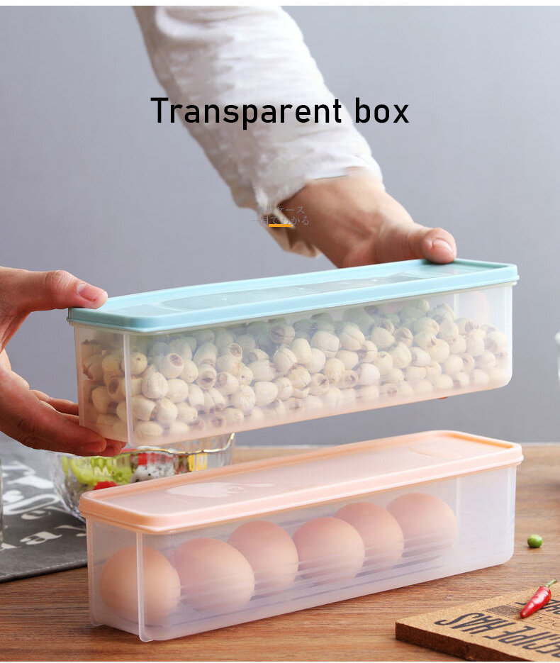KS Hộp Đựng Mì Hình Chữ Nhật Bằng Nhựa Cấp Thực Phẩm Hộp Kín Đựng Mì Trong Tủ Lạnh Nhà Bếp