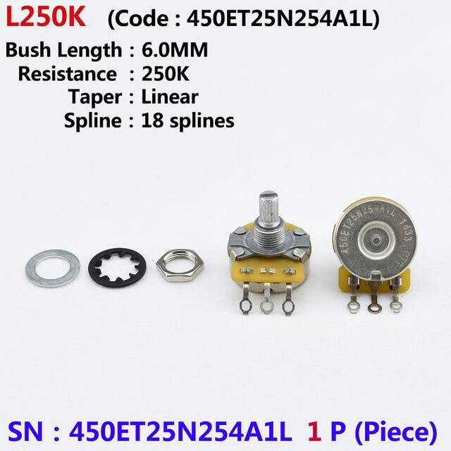 1ชิ้นของแท้250K/500K CTS Potentiometer (หม้อ) สำหรับกีตาร์ไฟฟ้า (Bass