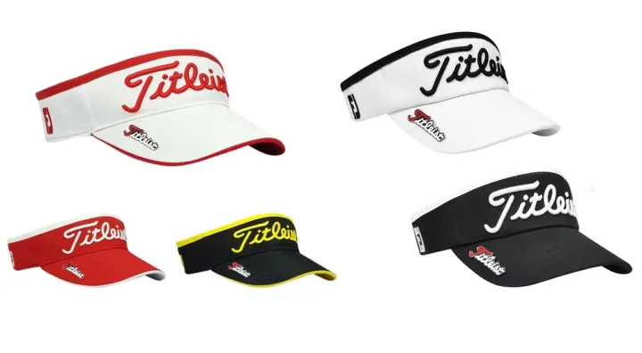 golf visor with magnetic ball marker