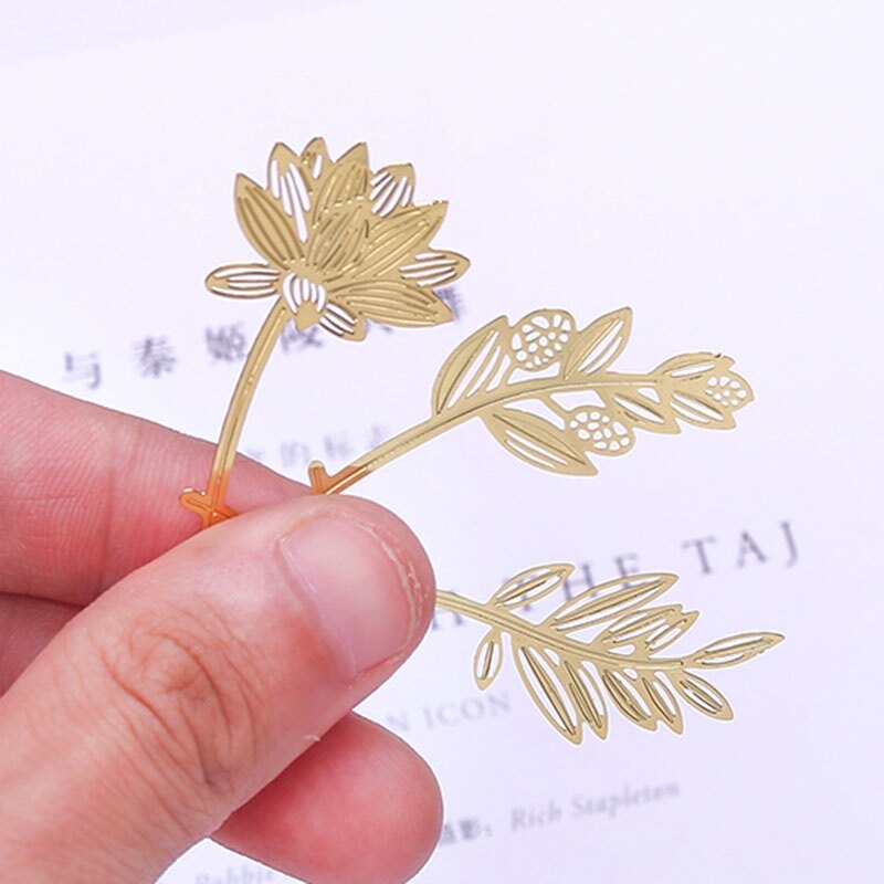 Văn phòng phẩm đánh dấu Cỏ Bốn Lá đánh dấu trang bằng kim loại quà tặng sinh viên