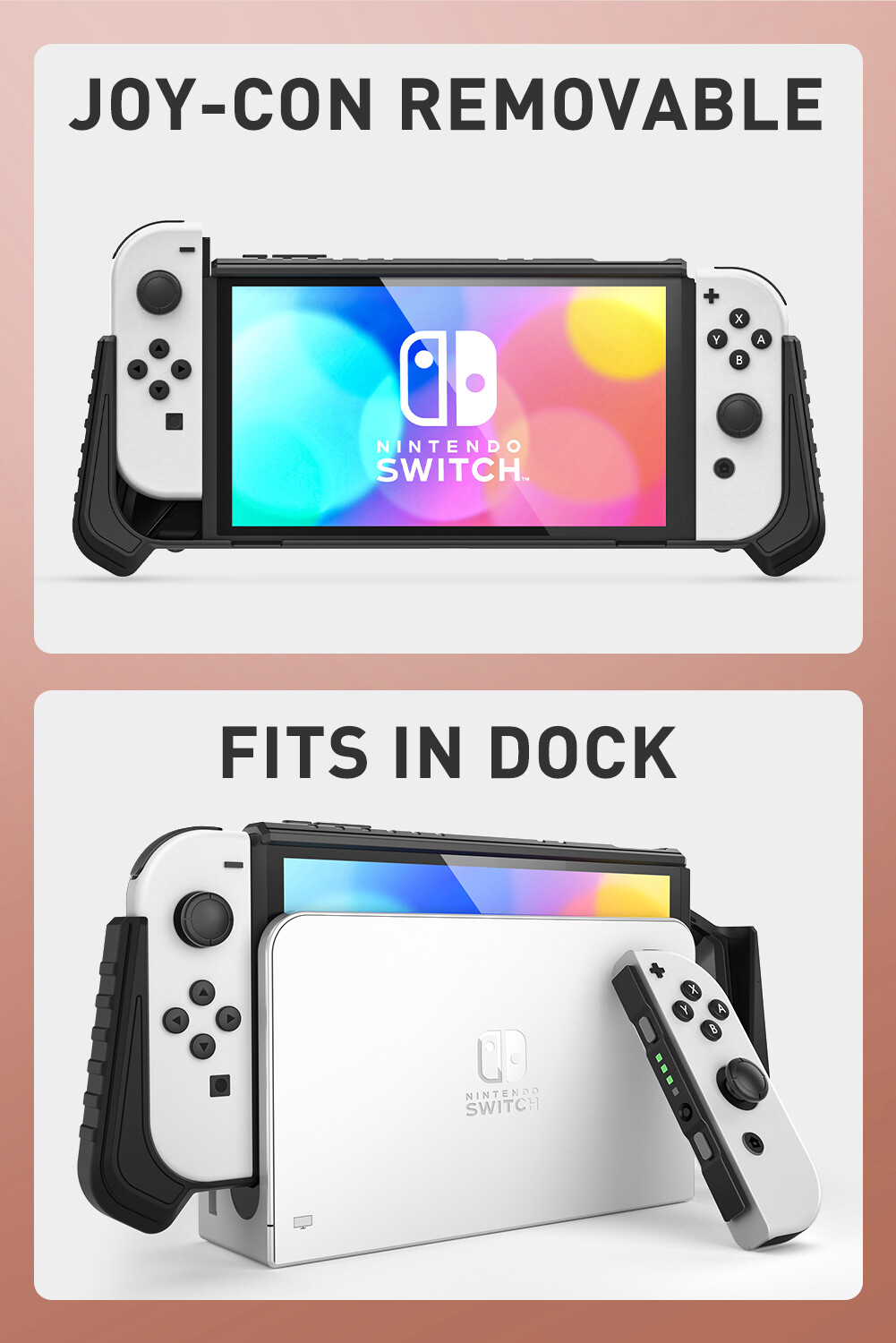 i-Blason Armorbox for Nintendo Switch OLED Case 2021 Dockable Rugged Protective Case Compatible with Nintendo Switch OLED Model and Joy-Con Controller