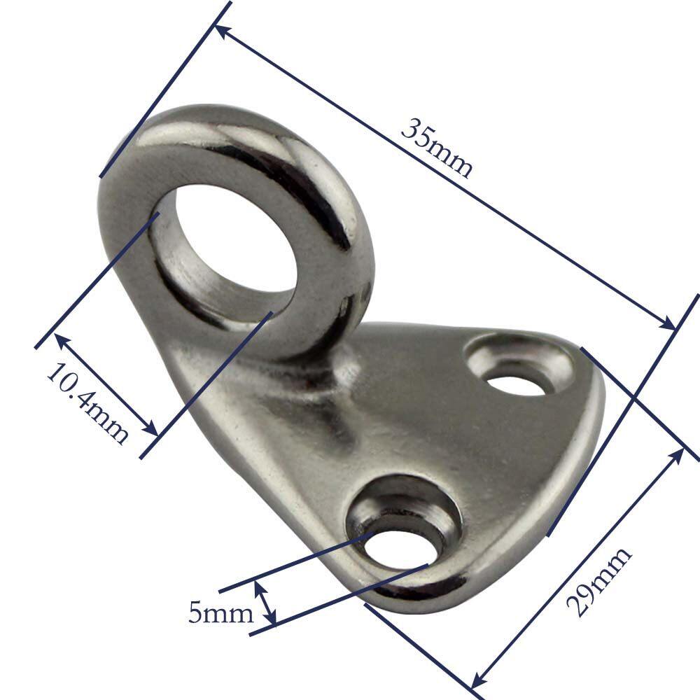 5PCS 316 Stainless Steel Fender Hook Closed Open Type Polish Marine Sailboat Hardware Fender Hook