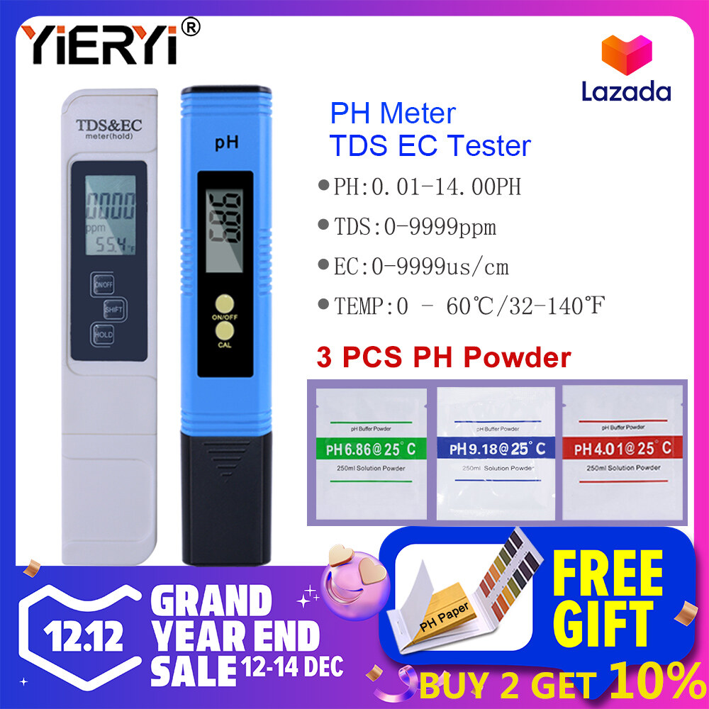 Digital Water quality tester TDS Meter PH Meter EC meter water PH temp tester for Hydroponics, Aquariums, Drinking Water