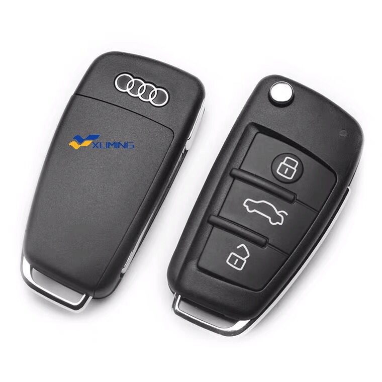 Updating elegant AUDI 3 button flip remote key casing for replacing orignal AUDI A2 etc. folding key shell