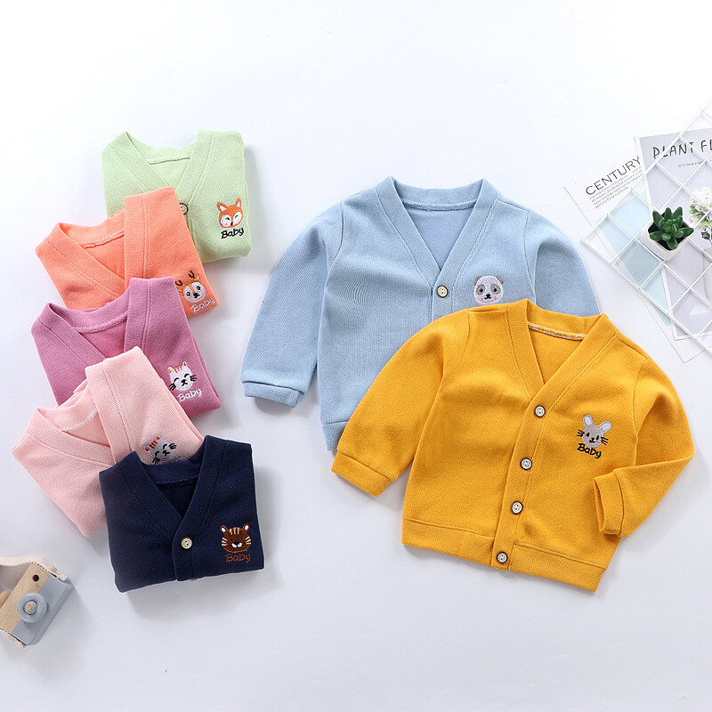 IP Jackets & Coats Children sweater coat girl embroidered blouse sweater