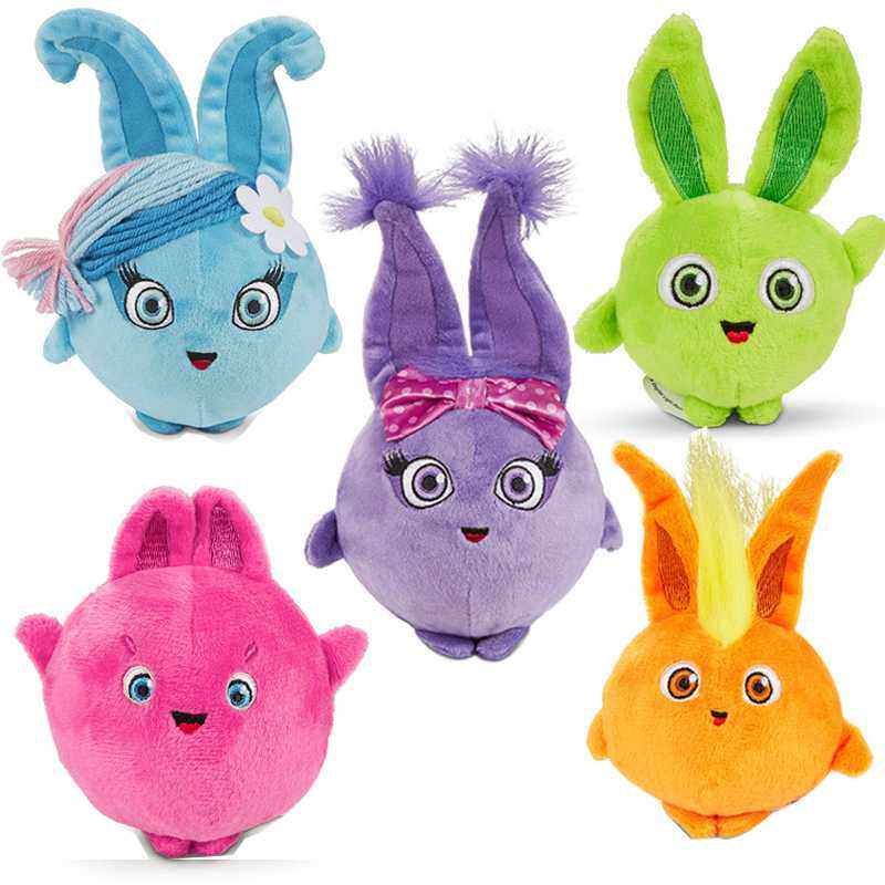 5PCS Soft Stuffed Animals Sunny Bunnies Plush Toys Kids Happy Rabbit