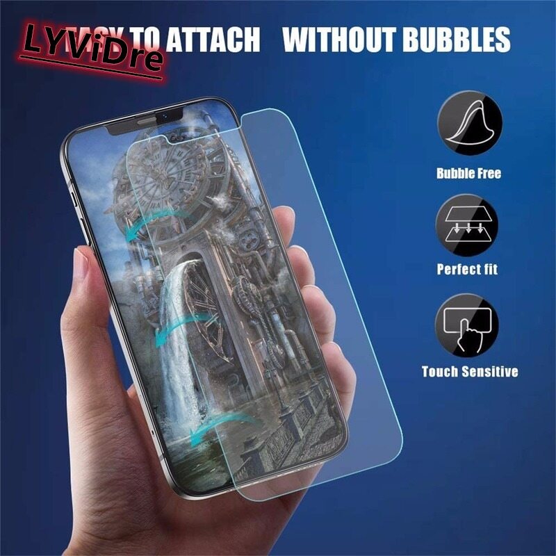 Buy one get one free LYViDre HD Clear Tempered Glass For iphone 6 7 8 Plus 11 12 13 Pro Max Screen Opening Protector Film Protector Eye Glass Film for iPhone 12 13/MINI/PRO/MAX